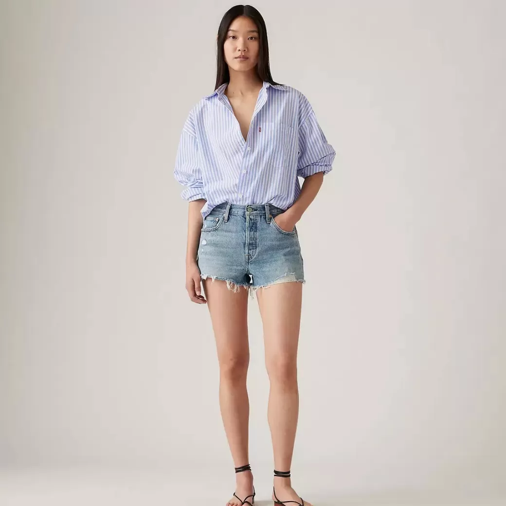Levi's 501® Original Jeansshorts Med Hog Midja Hot