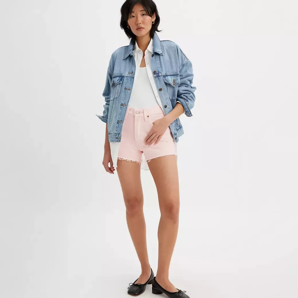 Levi's 501® Original Jeansshorts Med Hog Midja Outlet