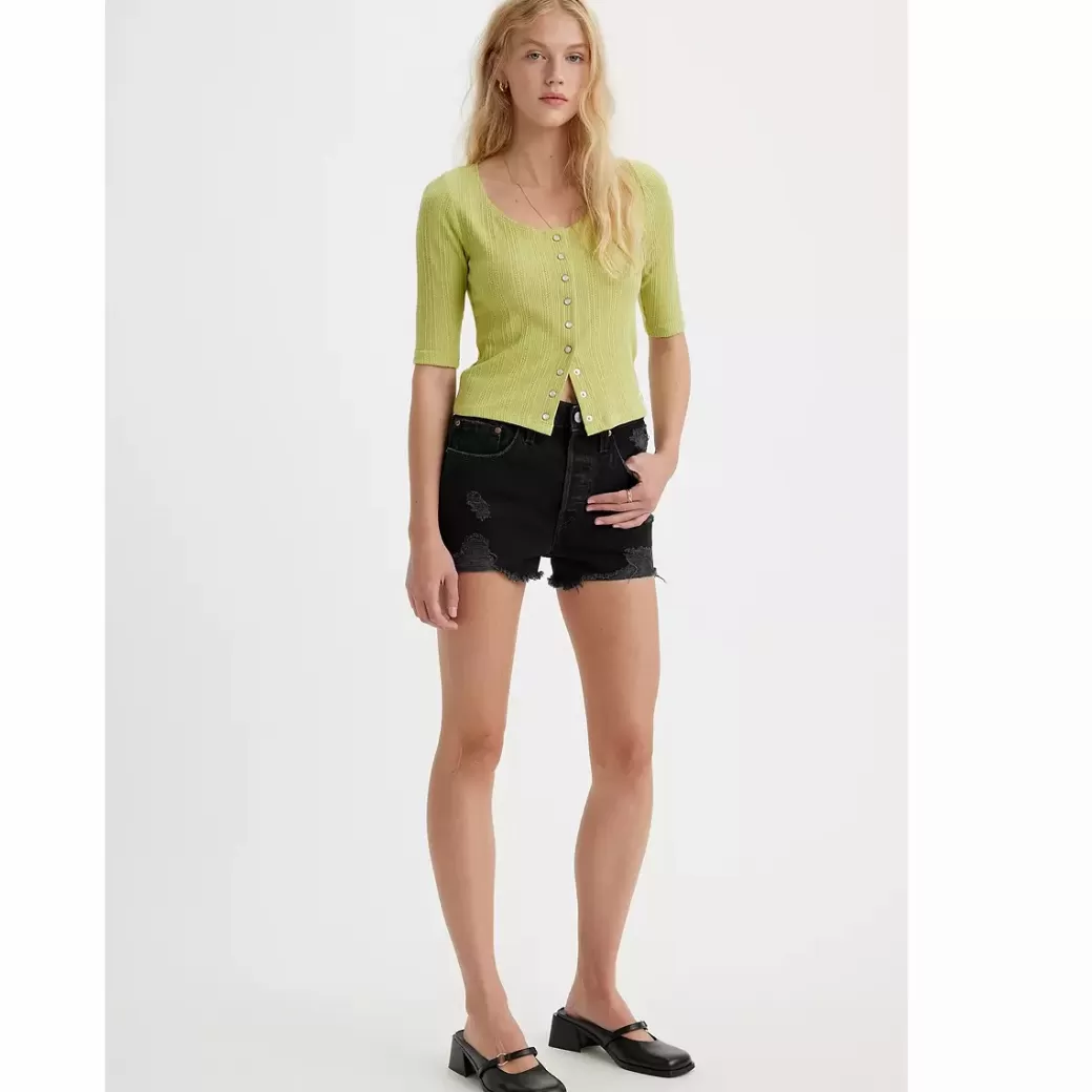 Levi's 501® Original Jeansshorts Med Hog Midja Discount