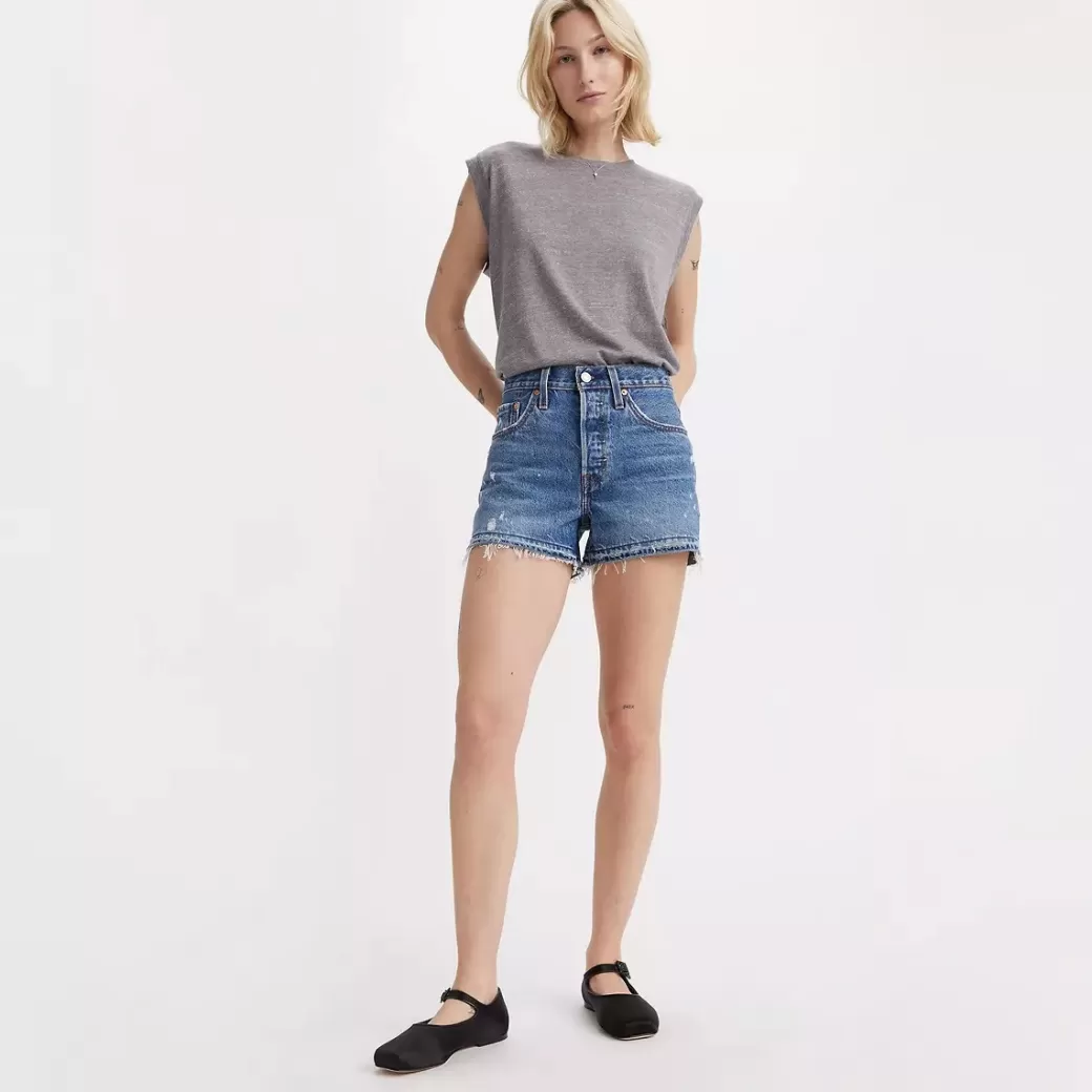 Levi's 501® Original Jeansshorts Med Hog Midja Cheap