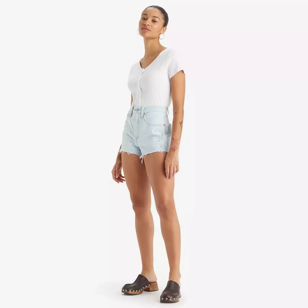 Levi's 501® Original Jeansshorts Med Hog Midja Sale