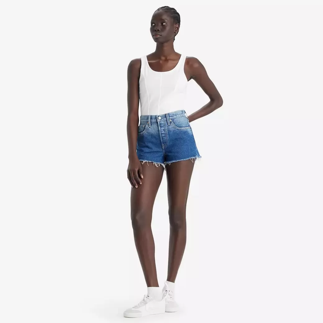 Levi's 501® Original Jeansshorts Med Hog Midja Outlet