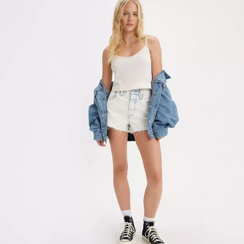 Levi's 501® Original Jeansshorts Med Hog Midja Hot