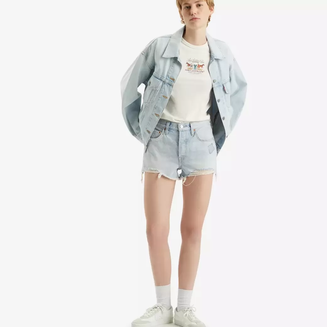 Levi's 501® Original Jeansshorts Med Hog Midja Outlet