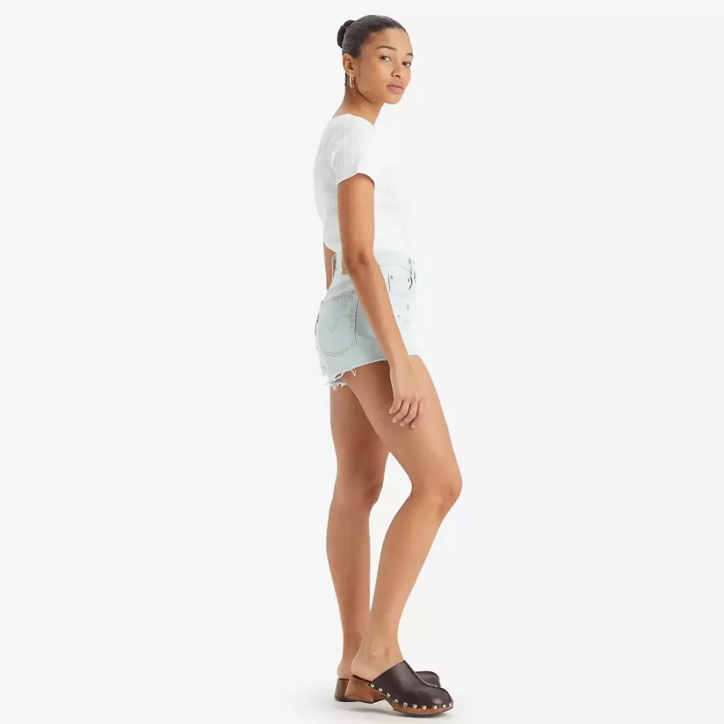 Levi's 501® Original Jeansshorts Med Hog Midja Sale