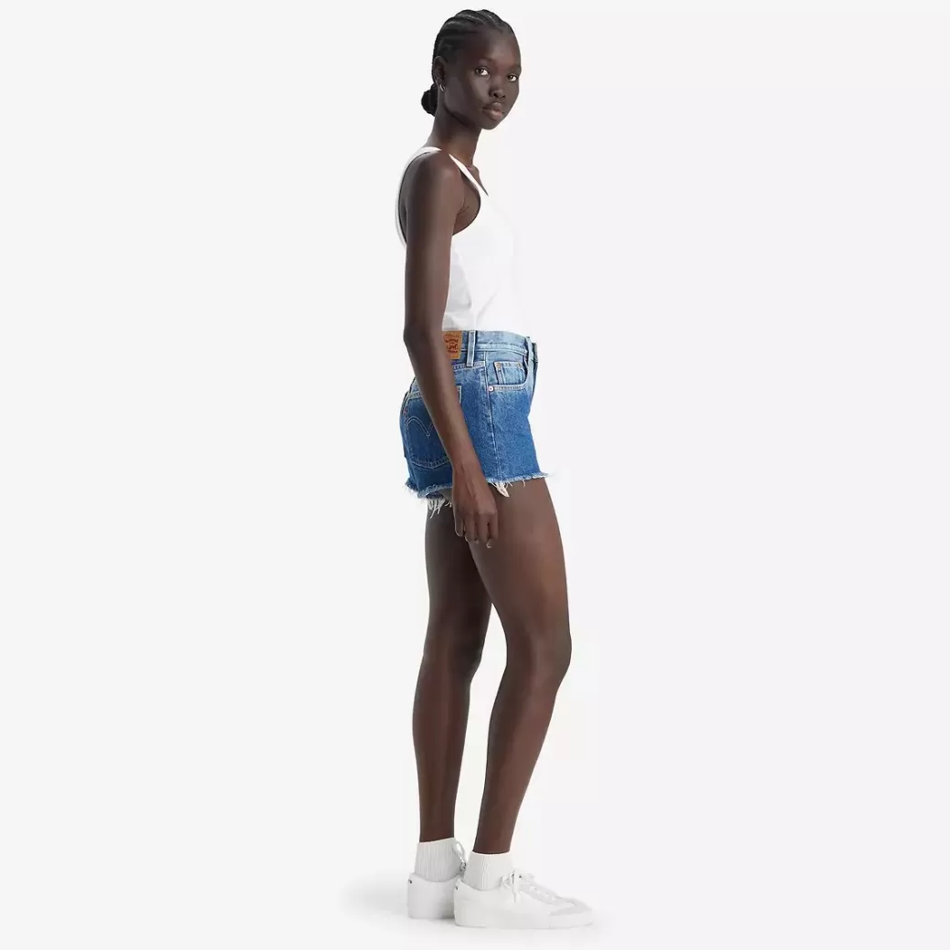 Levi's 501® Original Jeansshorts Med Hog Midja Outlet