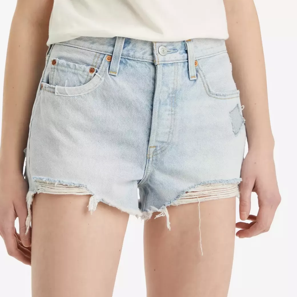 Levi's 501® Original Jeansshorts Med Hog Midja Outlet