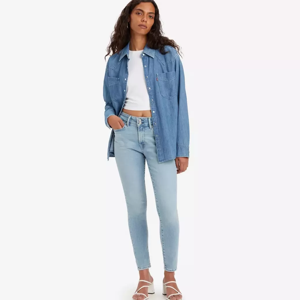 Levi's 711 Skinny Jeans Med Dubbelknappning Outlet