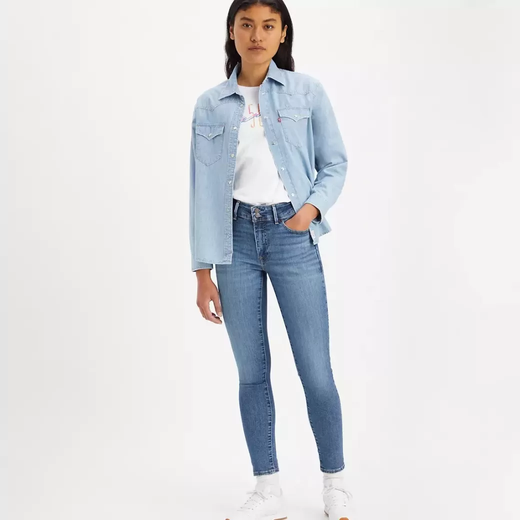 Levi's 711 Tighta Jeans Med Dubbelknappning Hot