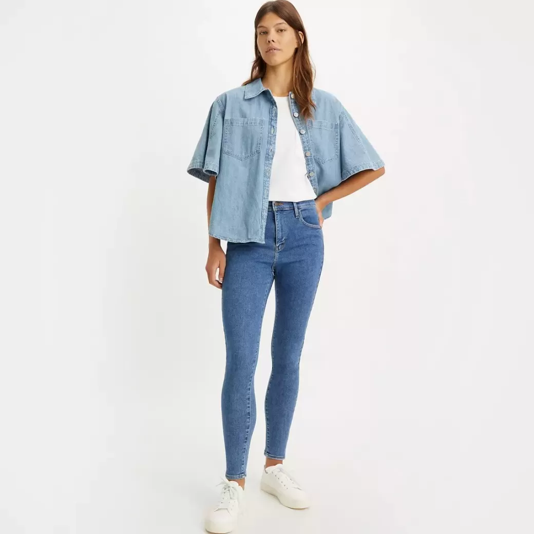 Levi's 720 Super Skinny Jeans Med Hog Midja Discount