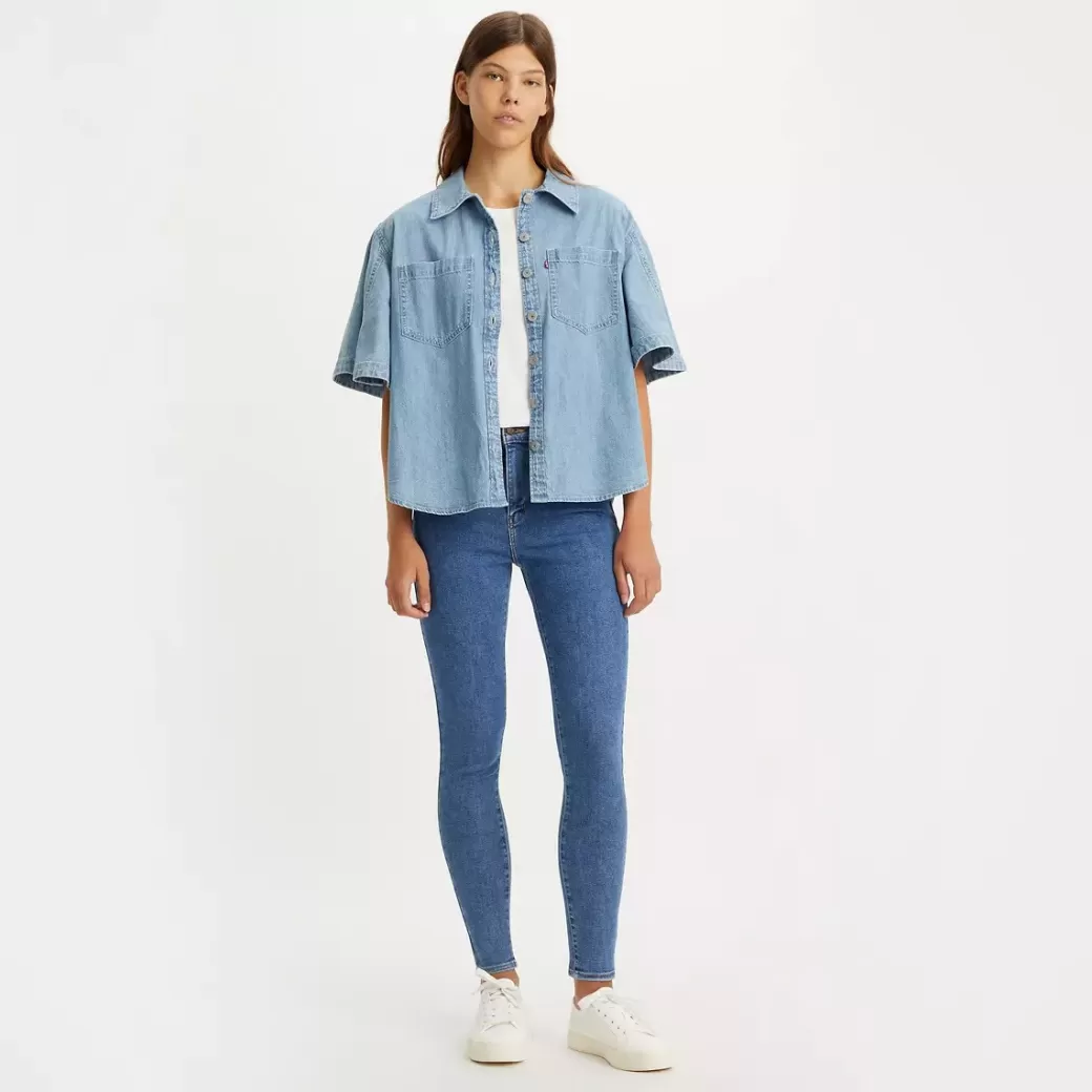 Levi's 720 Super Skinny Jeans Med Hog Midja Discount