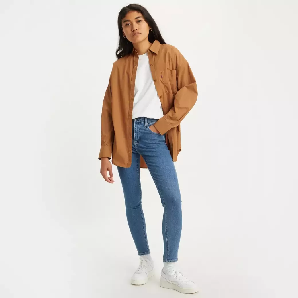 Levi's 721 Skinny Jeans Med Hog Midja Hot