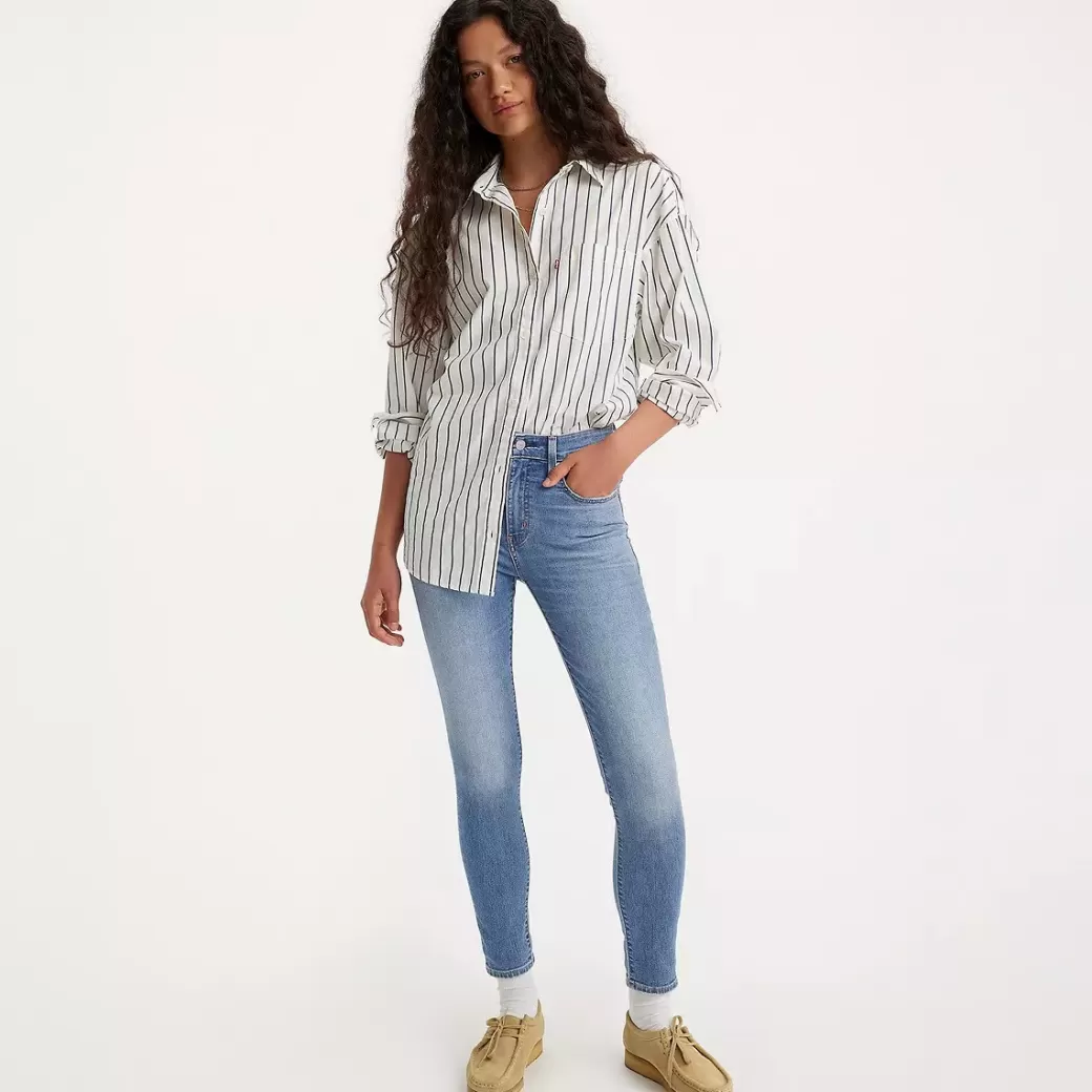 Levi's 721 Skinny Lightweight-Jeans Med Hog Midja Clearance