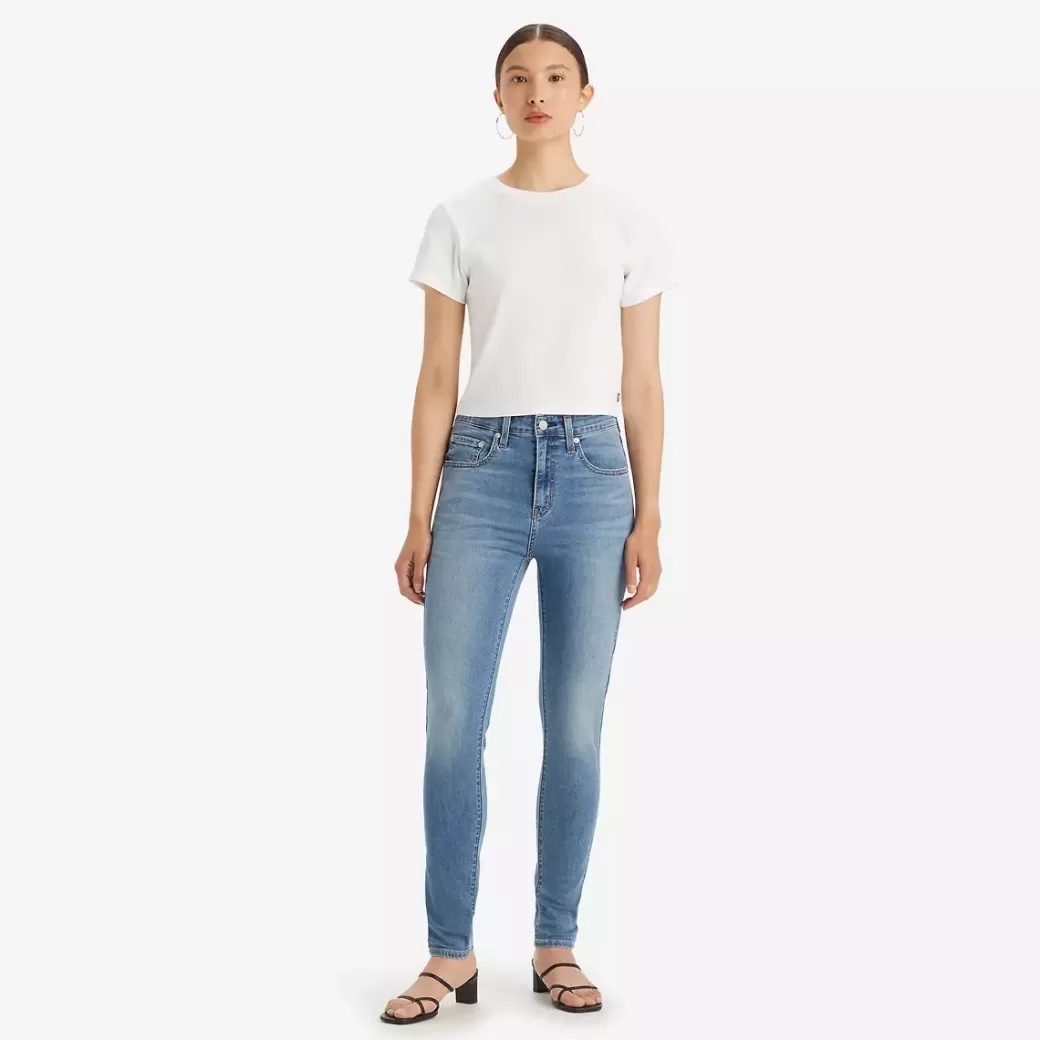 Levi's 721 Skinny Lightweight-Jeans Med Hog Midja Online