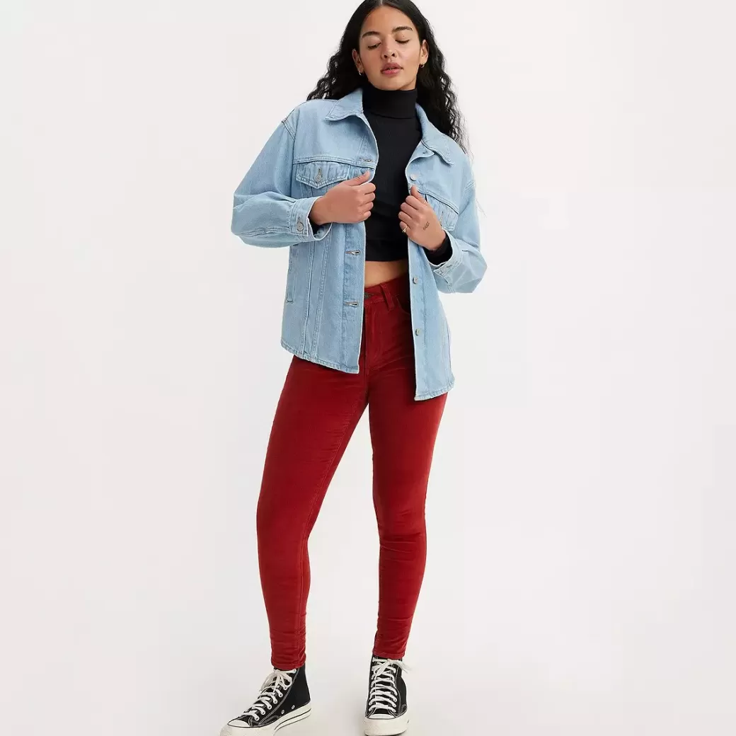 Levi's 721 Skinny-Jeans Med Hog Midja Hot