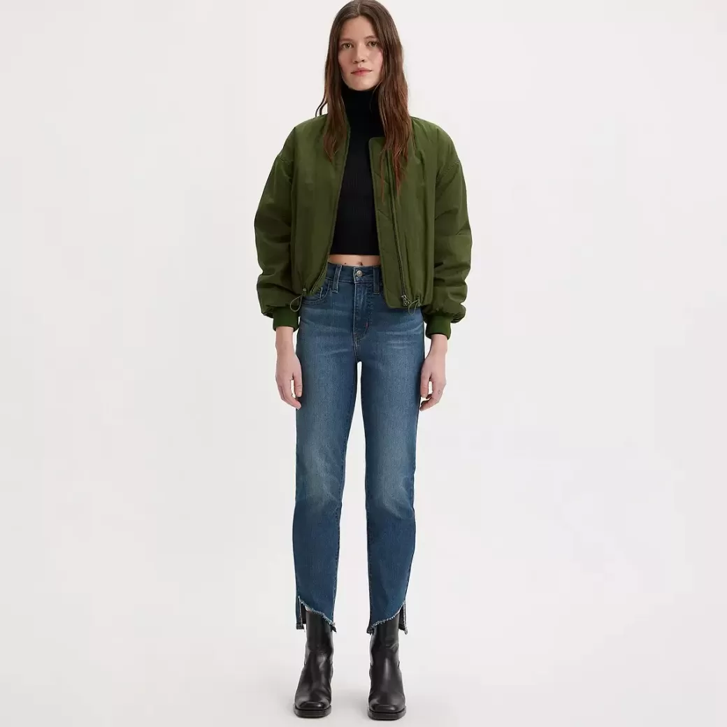 Levi's 724 Raka Avskurna Jeans Med Hog Midja Cheap
