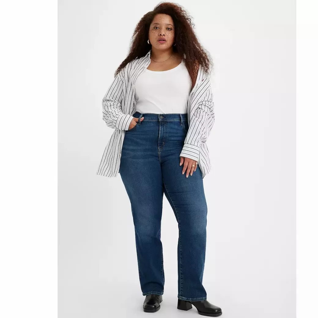 Levi's 724 Raka Jeans Med Hog Midja (Plusstorlek) Best Sale