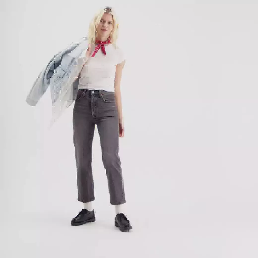 Levi's Ankellanga Jeans Med Raka Ben Best Sale