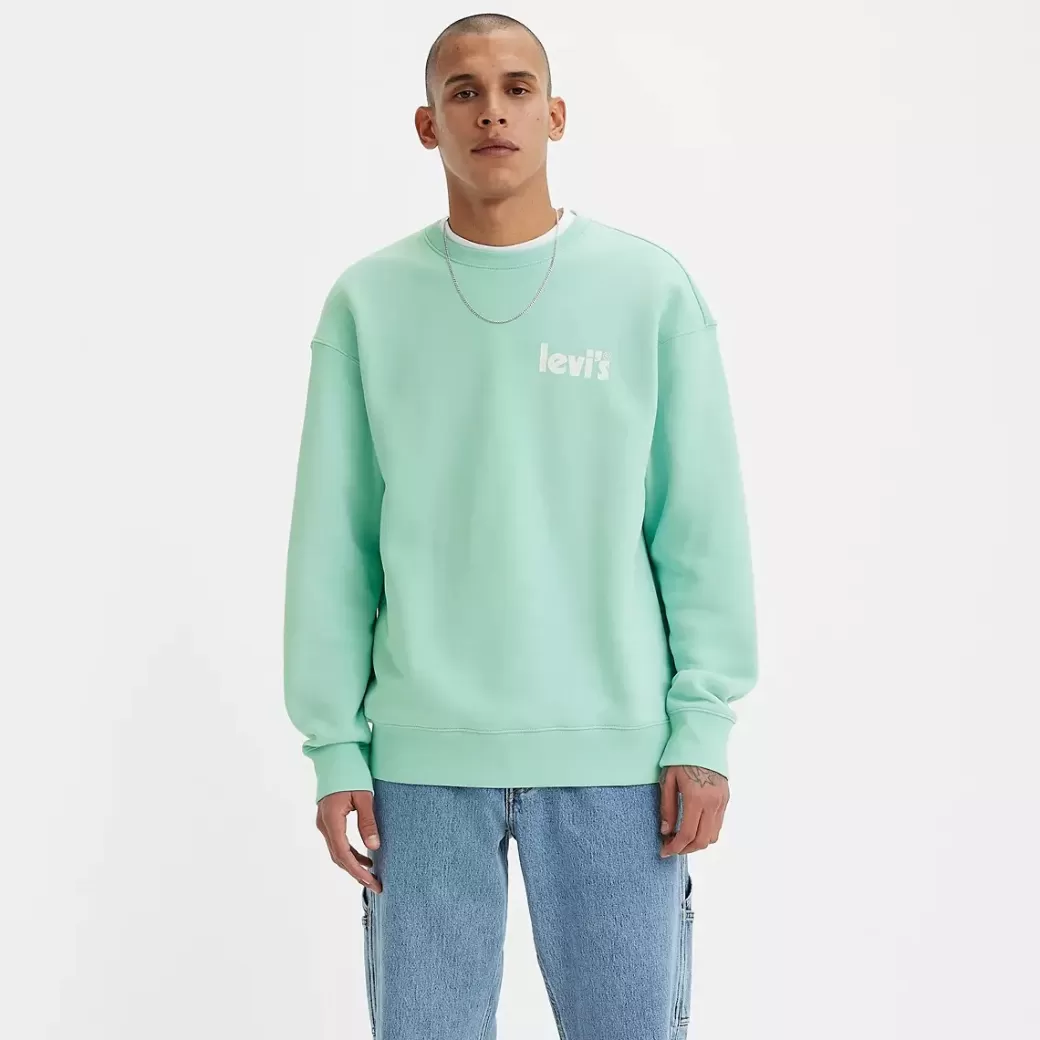 Levi's Avslappnad Crewneck Sweatshirt Och Tryck Shop
