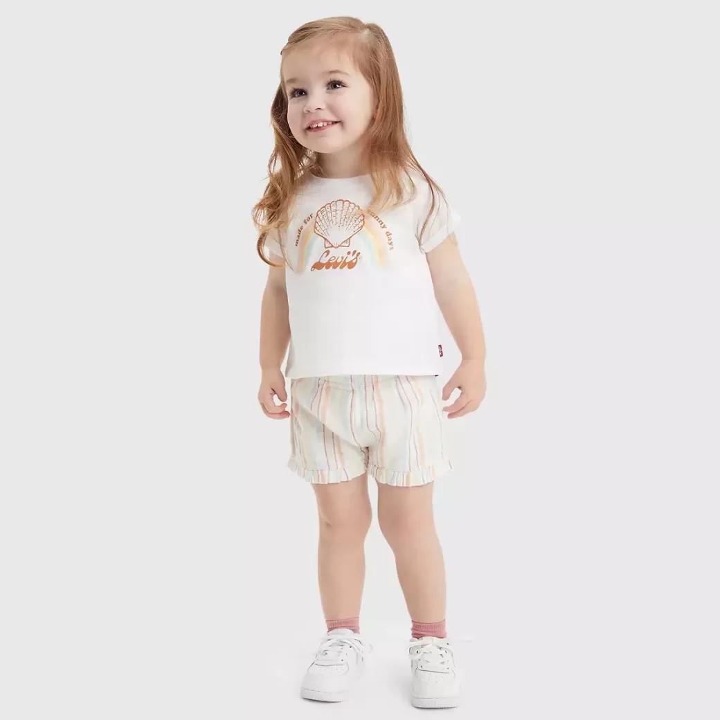 Levi's Babyset Med T-Shirt Och Shorts Med Skalmonster Cheap