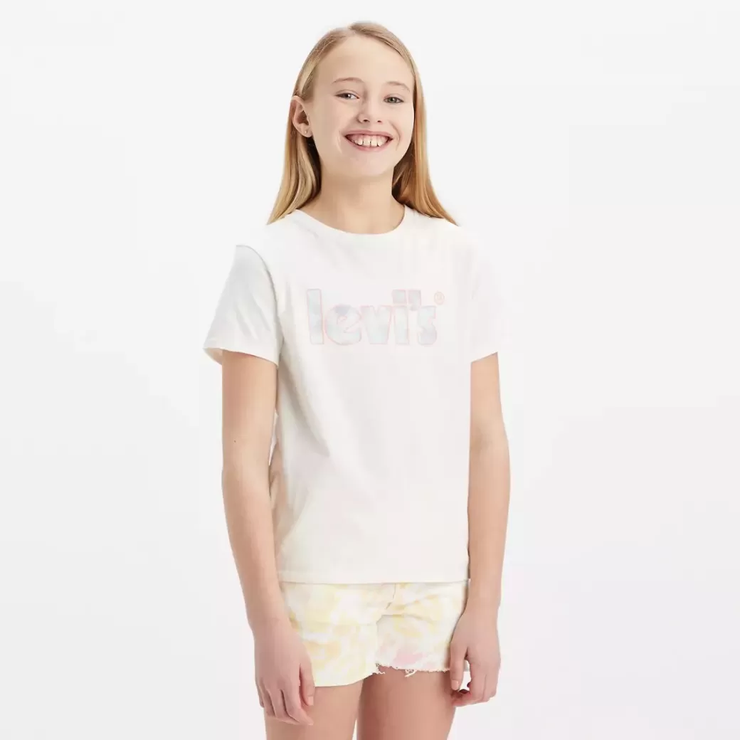 Levi's Batikmonstrad T-Shirt Med Poster-Logga Outlet