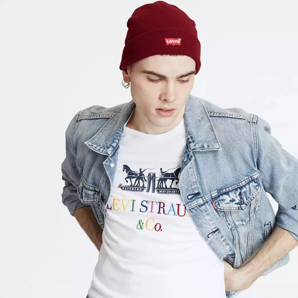 Levi's Broderad ® Logo Slouchy Beanie Flash Sale