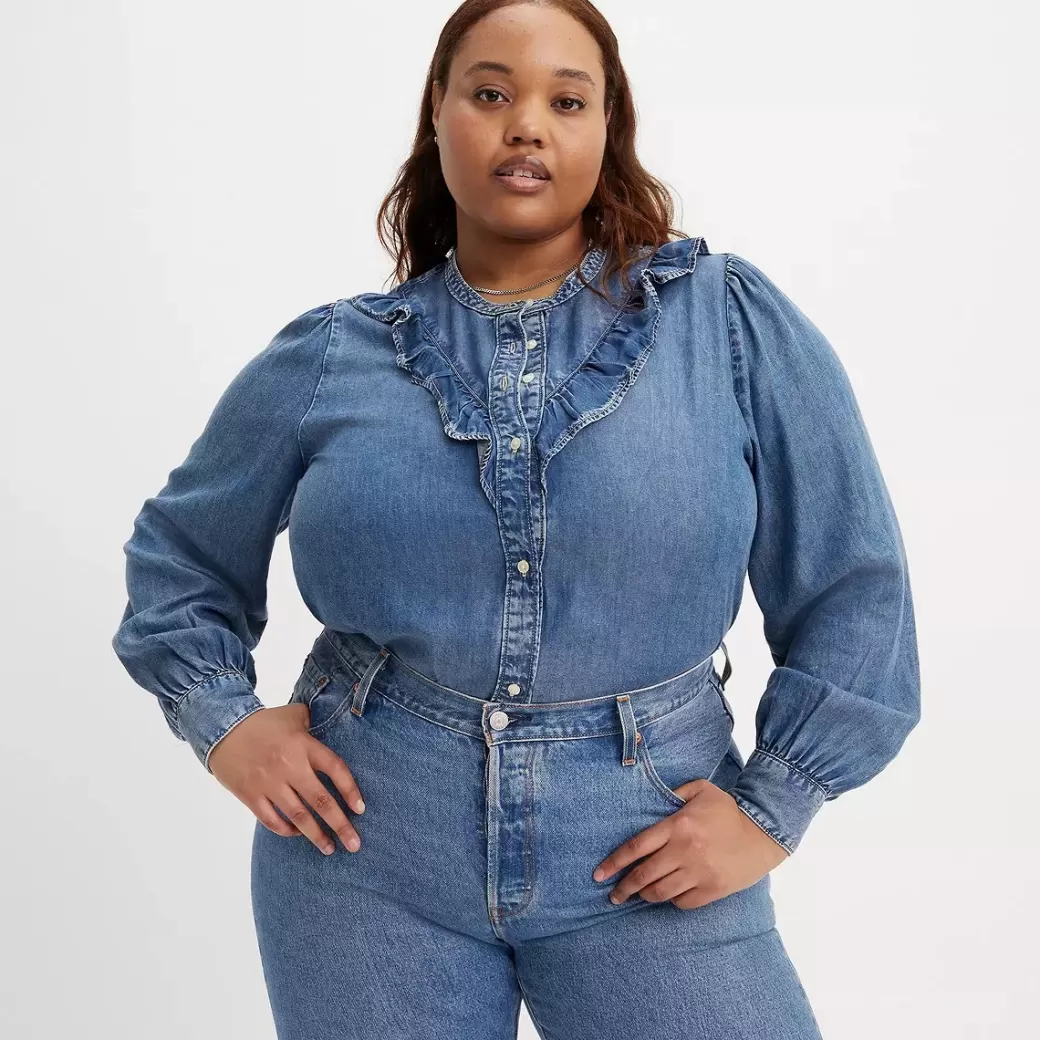 Levi's Carrina-Blus (Plusstorlek) Clearance