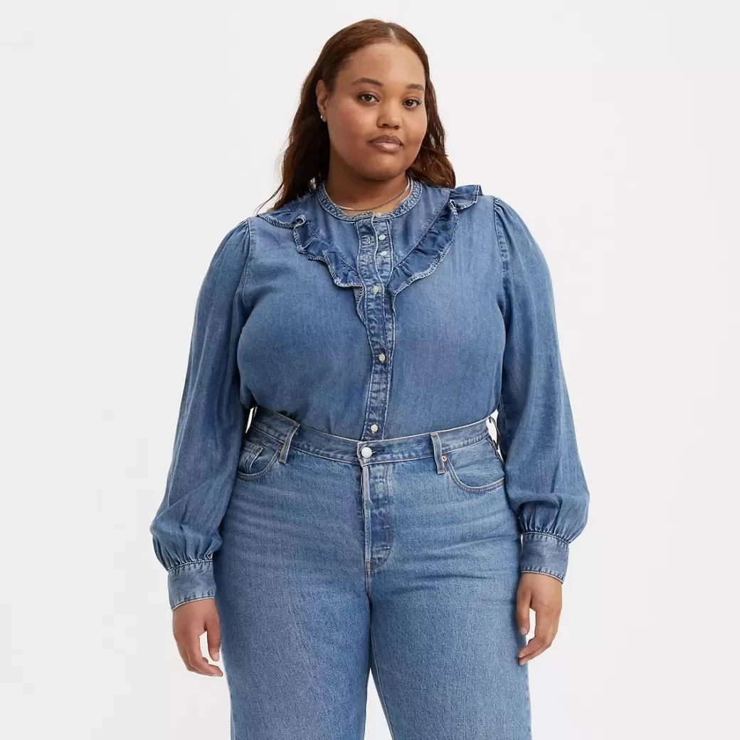 Levi's Carrina-Blus (Plusstorlek) Clearance