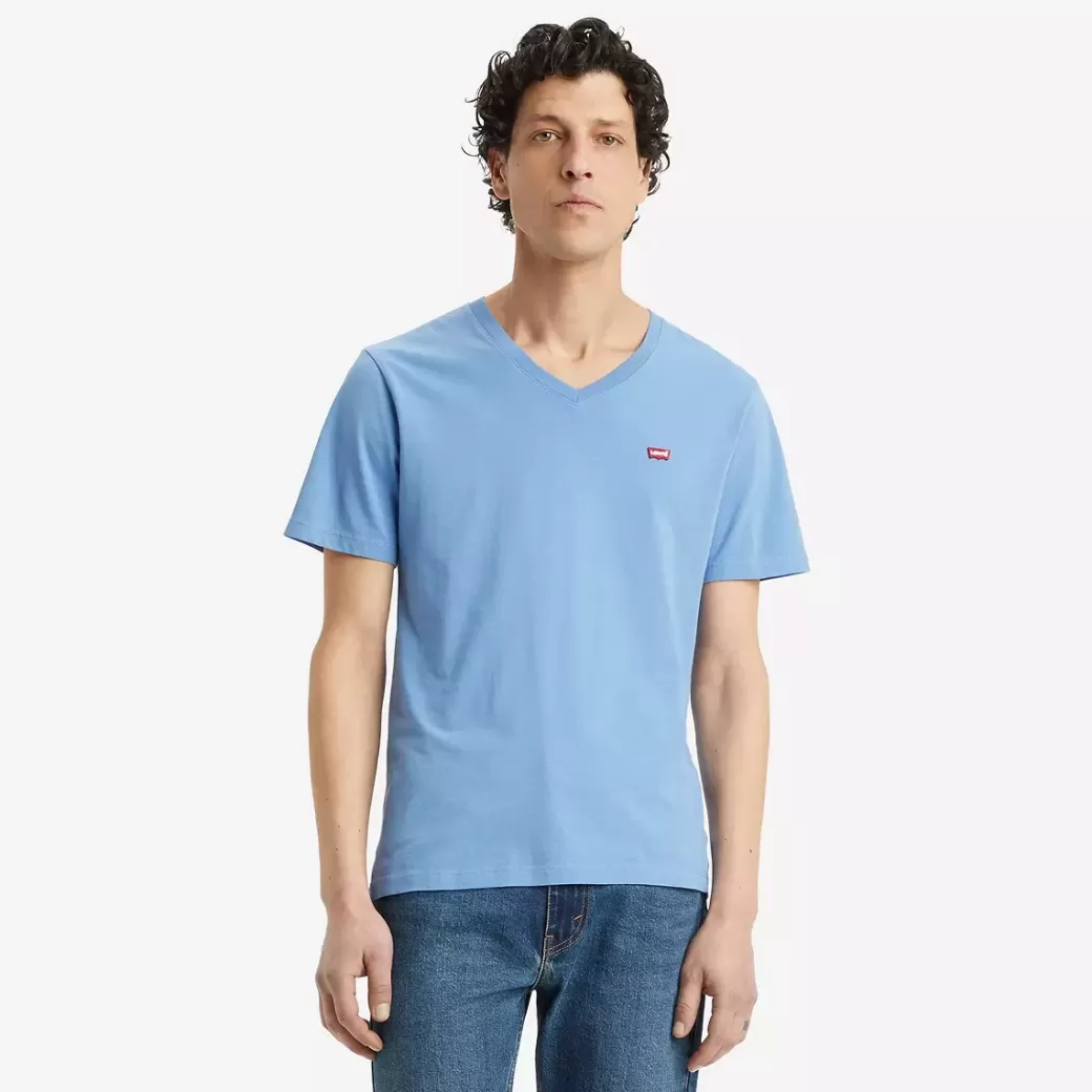 Levi's Classic Housemark T-Shirt Med V-Ringning Outlet