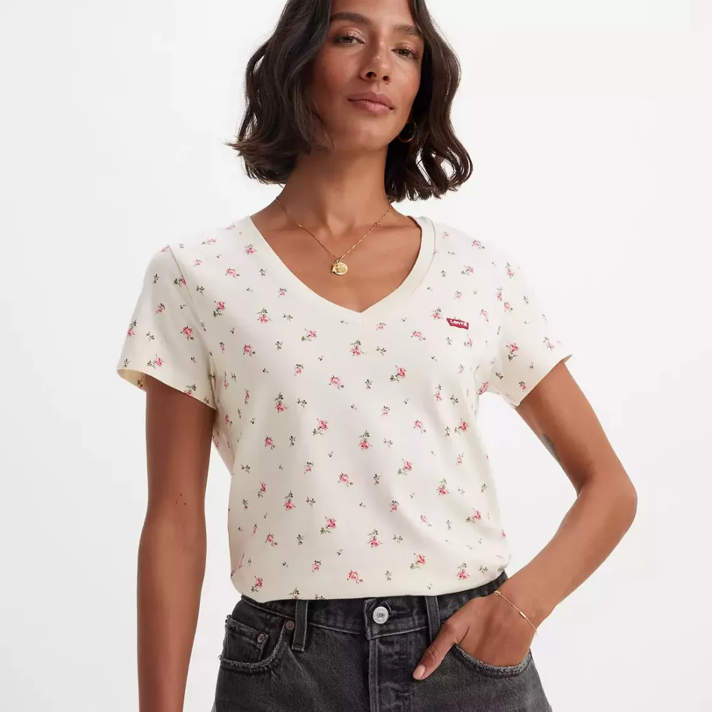 Levi's Den Perfekta V-Ringade T-Shirten Shop