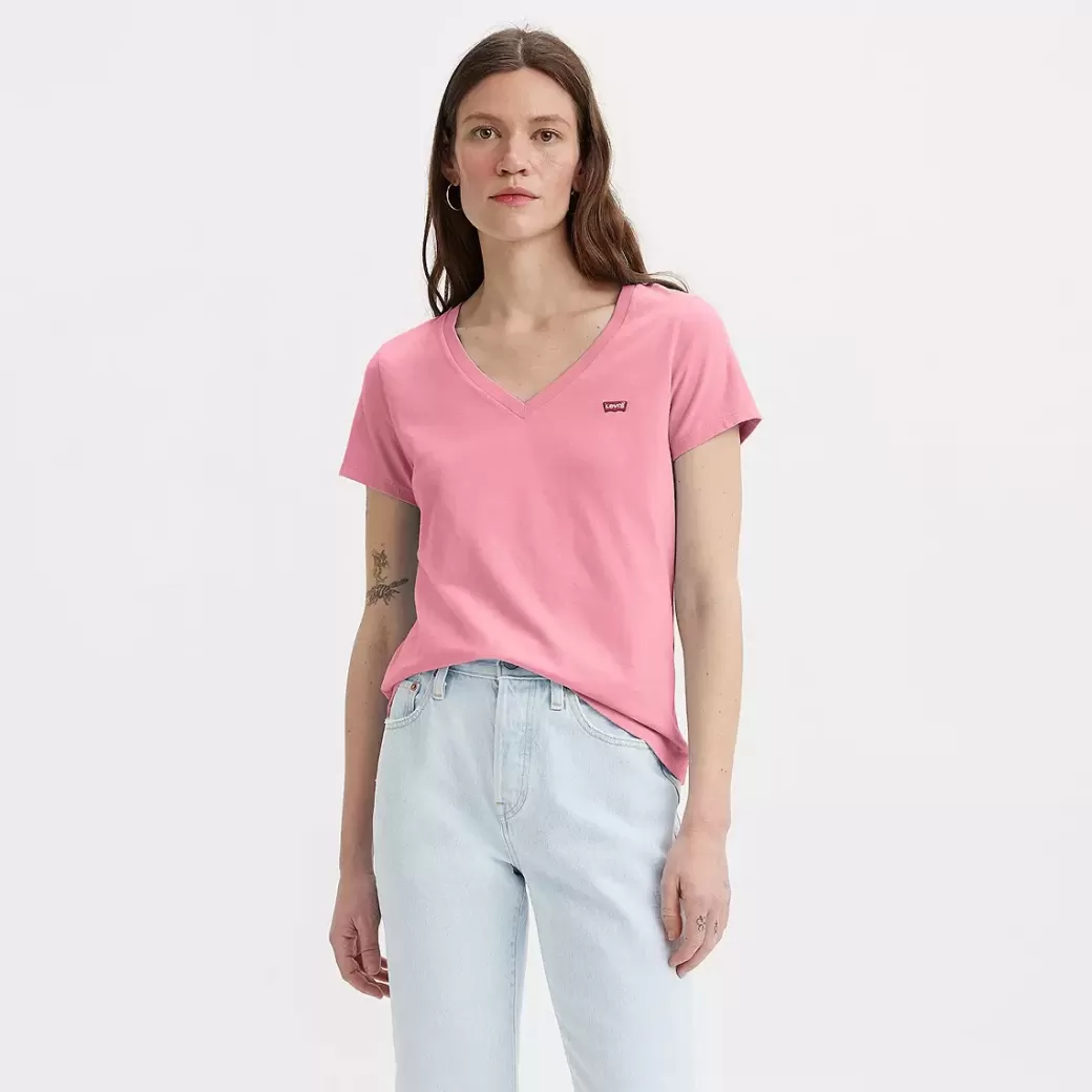 Levi's Den Perfekta V-Ringade T-Shirten Cheap