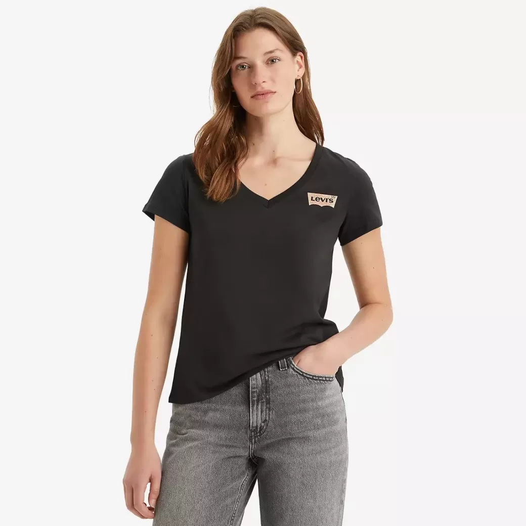 Levi's Den Perfekta V-Ringade T-Shirten Clearance