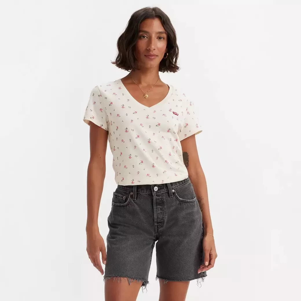 Levi's Den Perfekta V-Ringade T-Shirten Shop