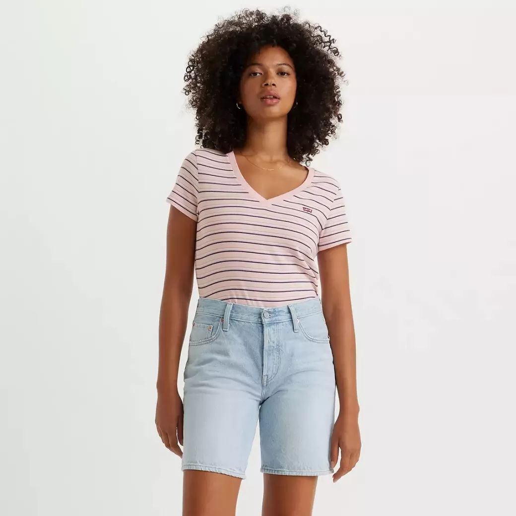 Levi's Den Perfekta V-Ringade T-Shirten Flash Sale