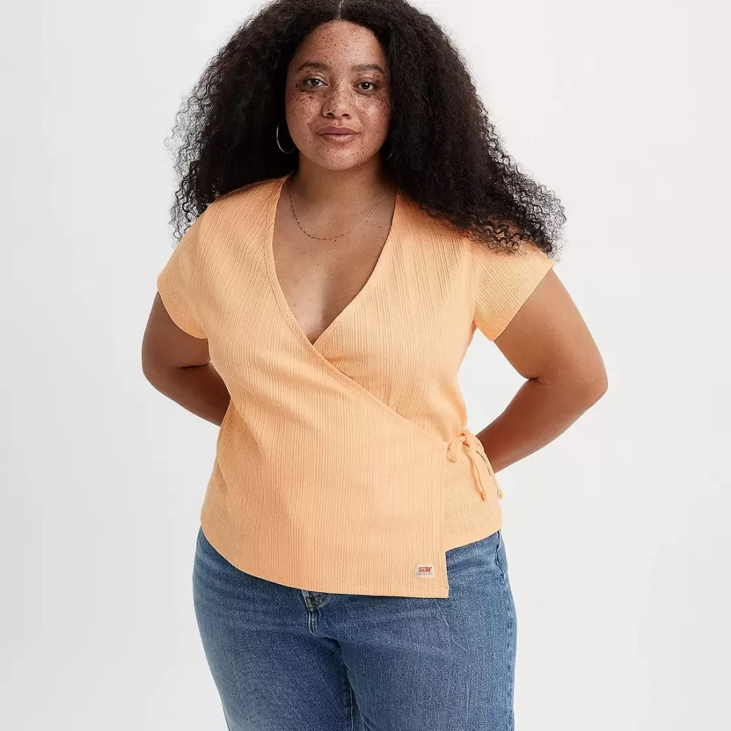 Levi's Dry Goods Pointelle Wrap-T-Shirt (Plusstorlek) Shop