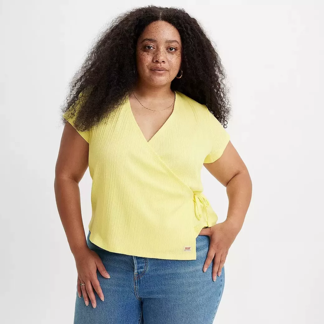 Levi's Dry Goods Pointelle Wrap-T-Shirt (Plusstorlek) Store