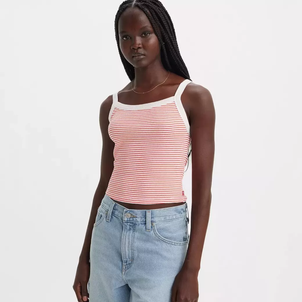 Levi's Essential Sportigt Ribbat Linne Hot