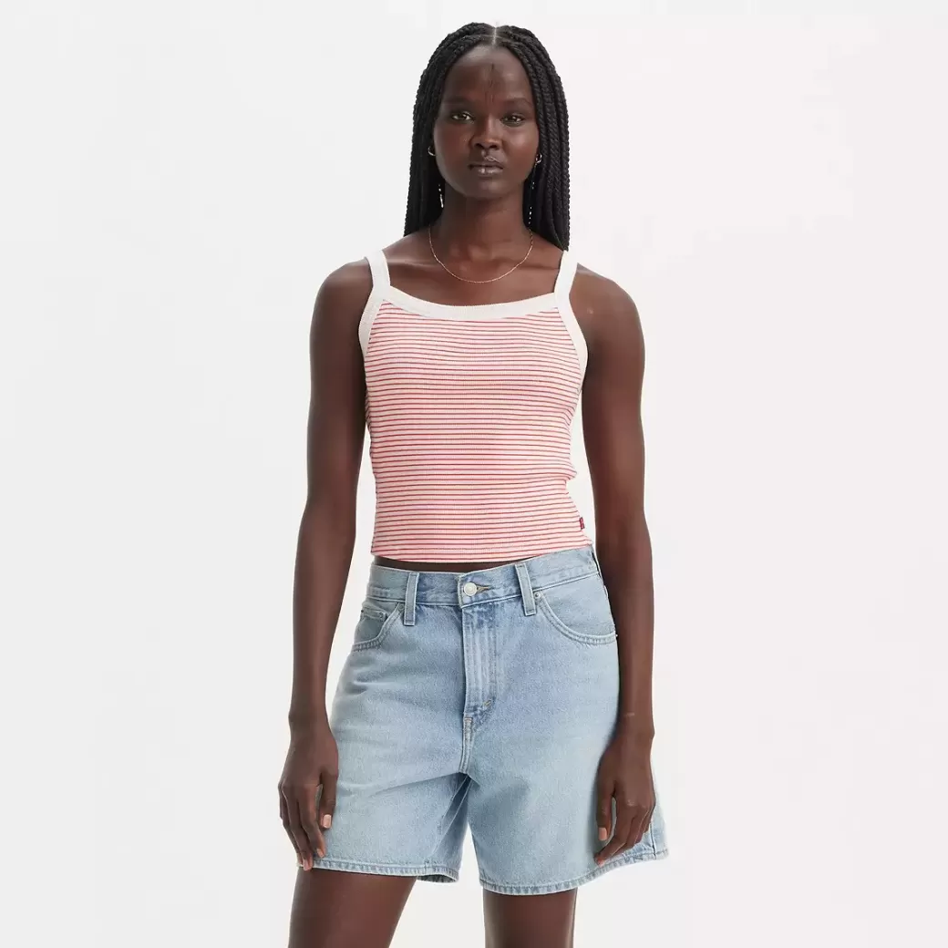 Levi's Essential Sportigt Ribbat Linne Hot