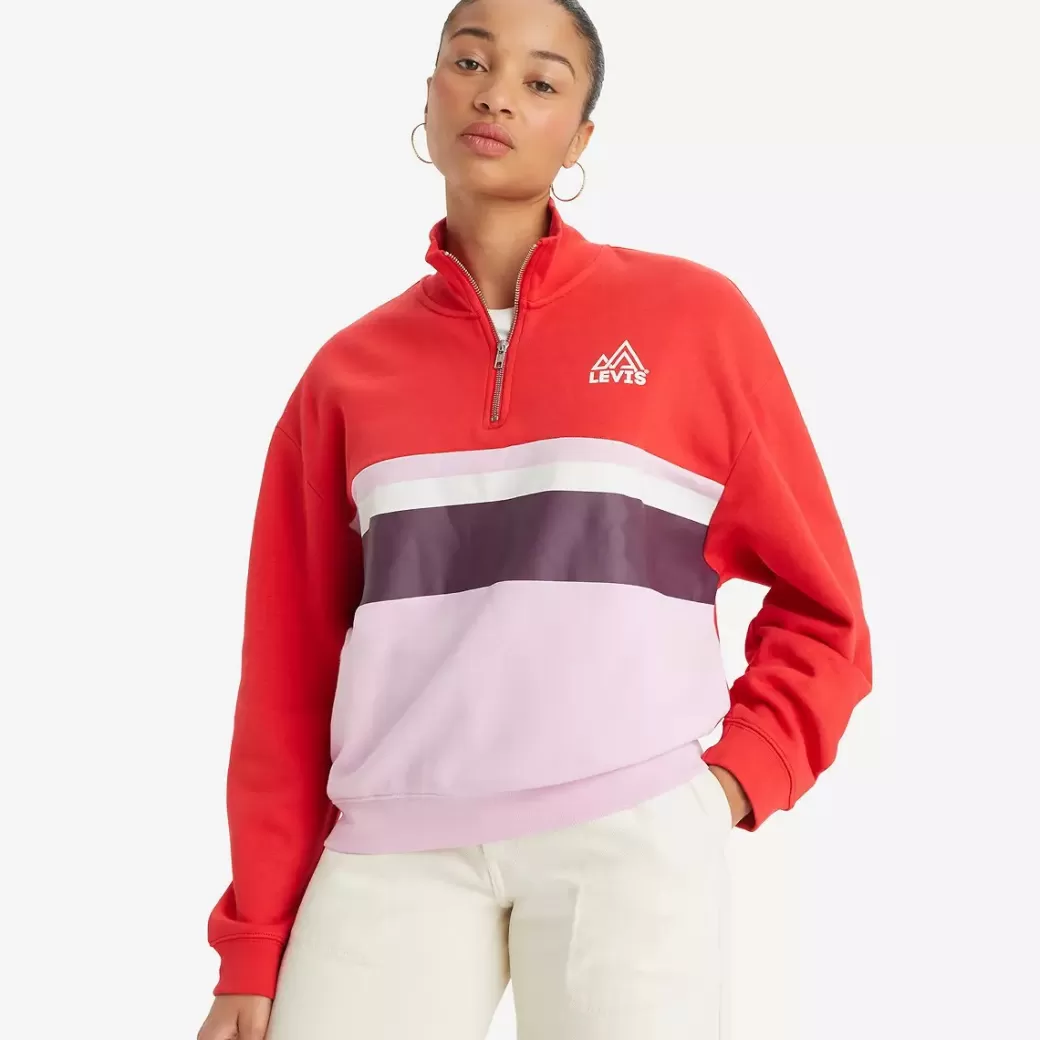 Levi's Graphic Rue Sweatshirt Med Kvartslang Dragkedja Clearance