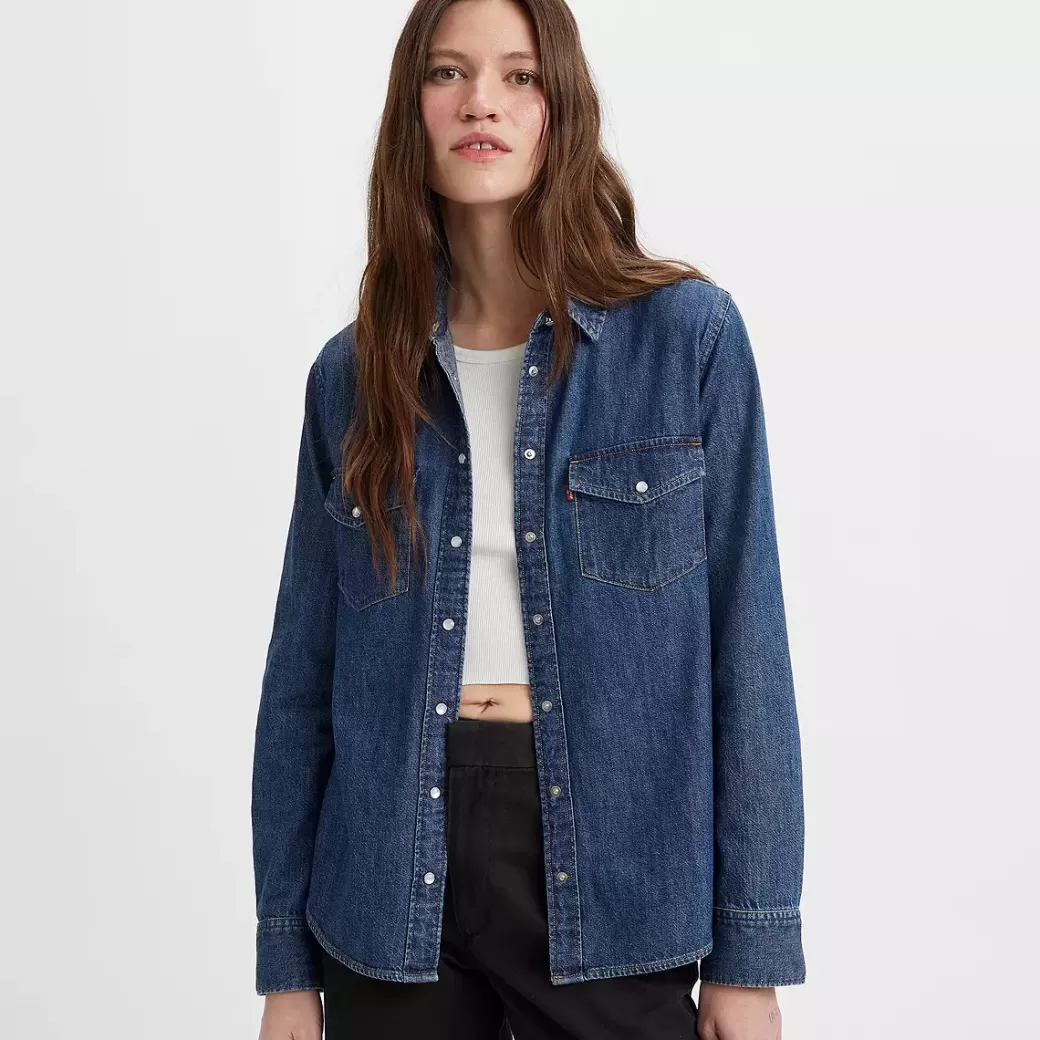Levi's Ikonisk Lightweight Westernskjorta Flash Sale