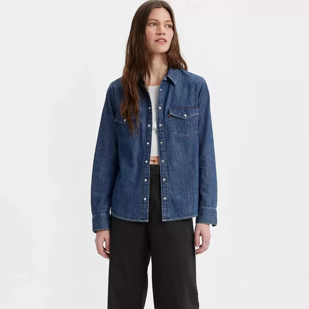 Levi's Ikonisk Lightweight Westernskjorta Flash Sale