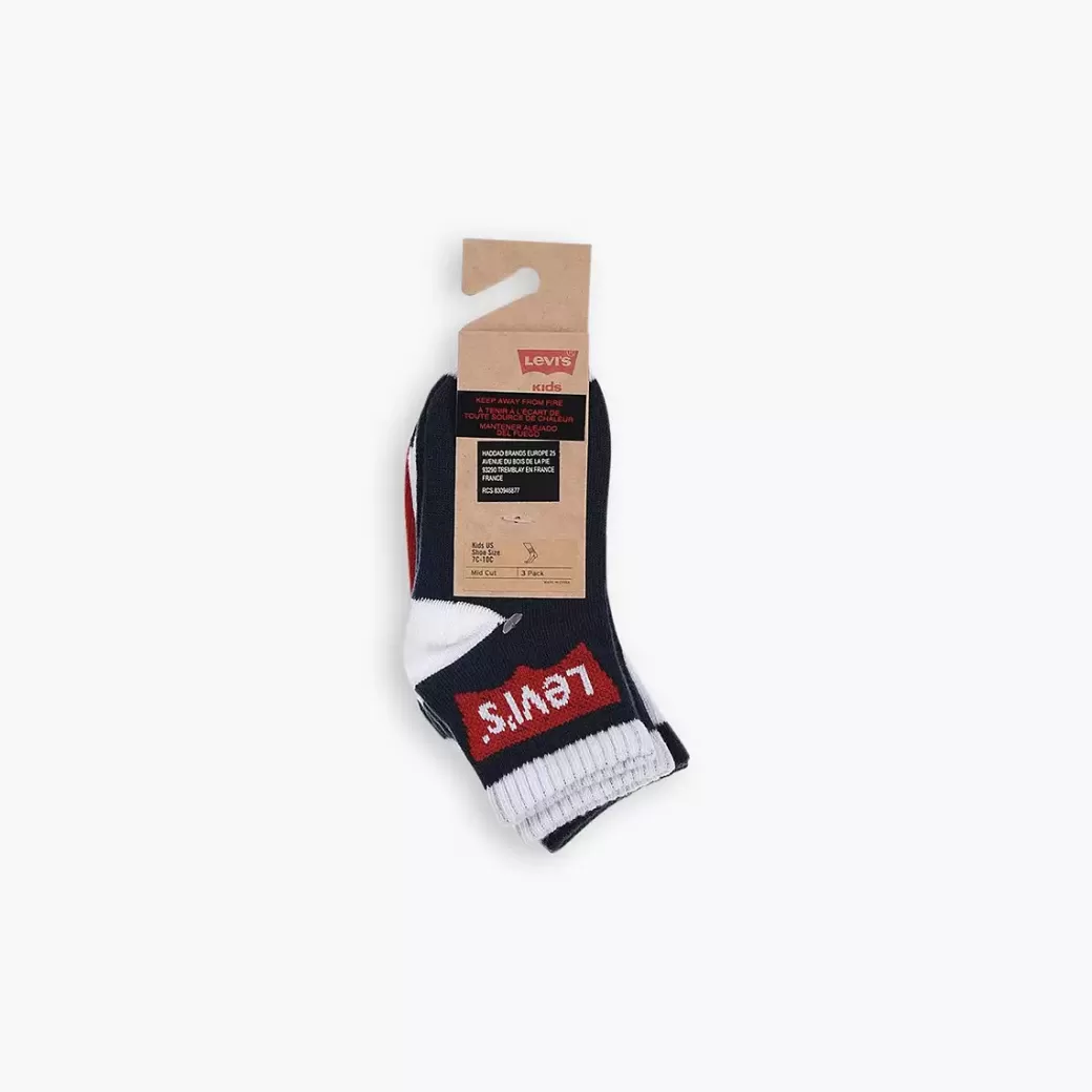 Levi's Kids Mellanhoga Batwing-Sockar 3-Pack Outlet