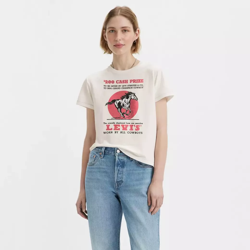 Levi's Klassisk T-Shirt Med Tryck Flash Sale