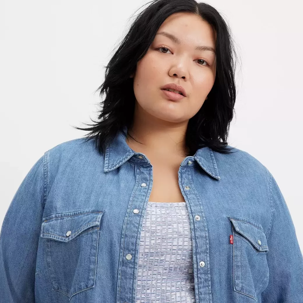 Levi's Klassisk Westernskjorta (Plusstorlek) Sale