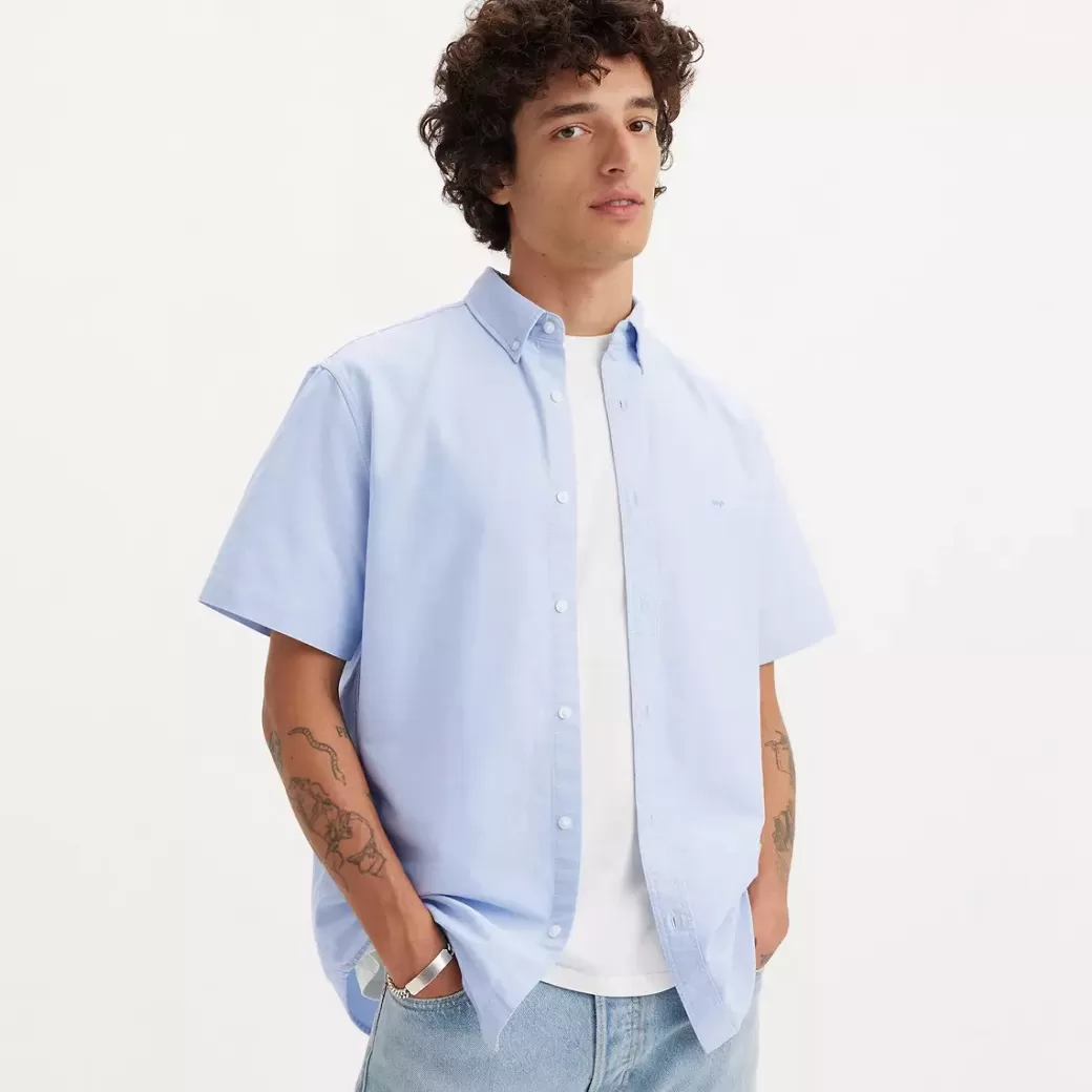 Levi's Kortarmad Autentisk Button Down-Troja Cheap