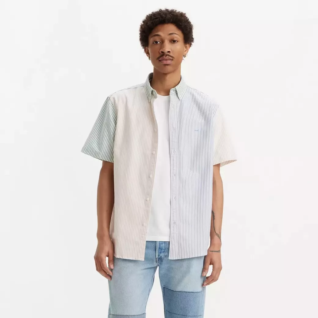 Levi's Kortarmad Autentisk Button Down-Troja Hot
