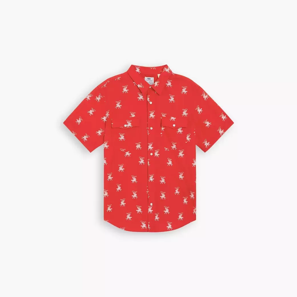 Levi's Kortarmad Westernskjorta Med Ledig Passform New