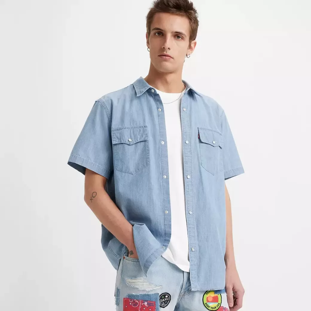 Levi's Kortarmad Westernskjorta Med Ledig Passform New
