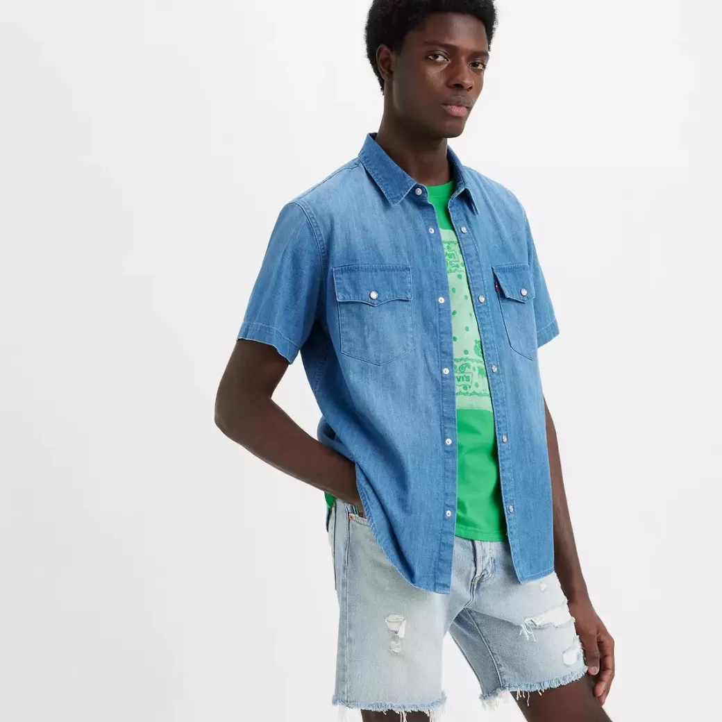 Levi's Kortarmad Westernskjorta Med Ledig Passform Hot
