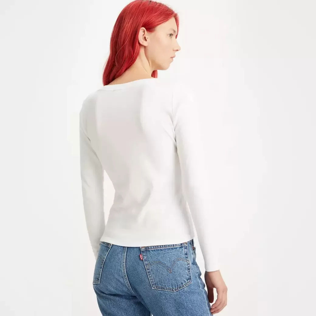 Levi's Langarmad Baby Tee Med V-Ringning Store